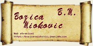 Božica Mioković vizit kartica